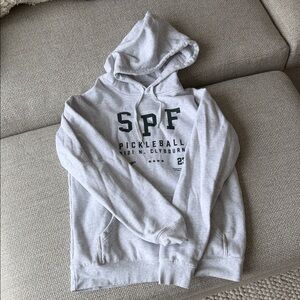 Gray Hoodie with SPF Print
